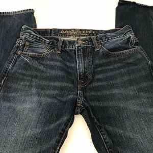 Men's AEO Original Straight Dark Wash Whiskered Jeans